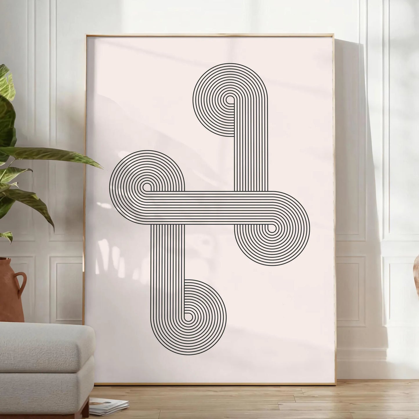 space Boho Chic Wall Art stunning abstract 12 poster serene gray green hues gift own home print elegance style room