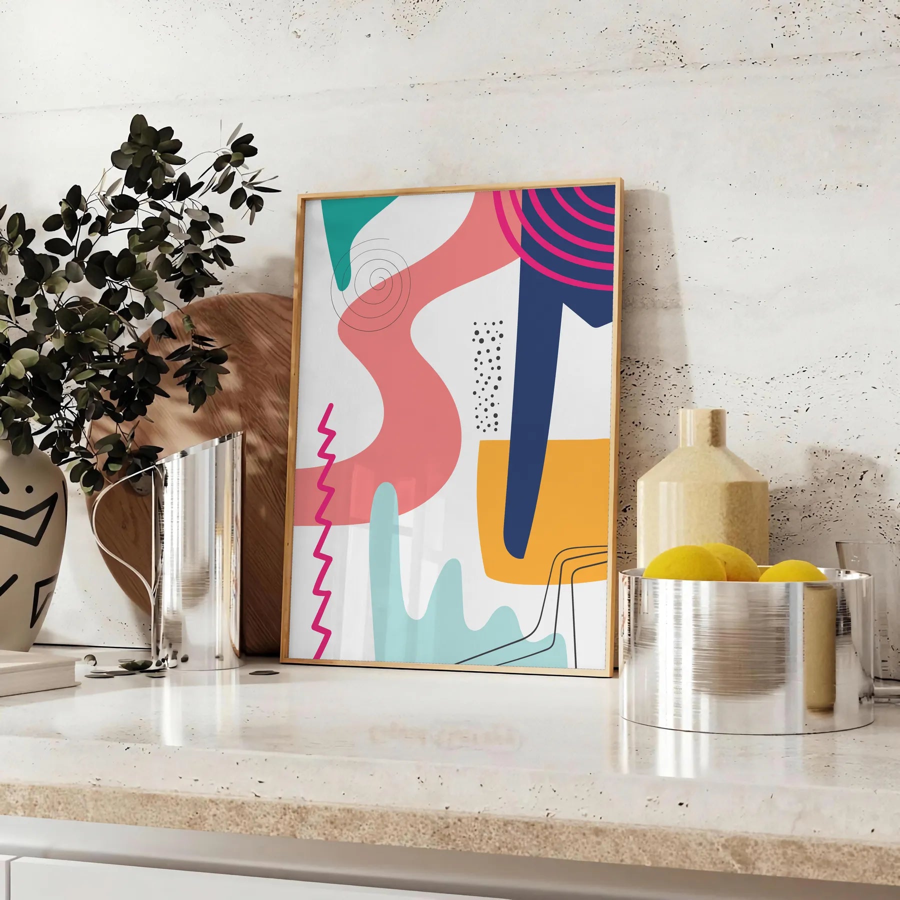 space boho abstract bohemian poster stunning print vibrant wall art ideal gift unique artwork decor frame versatile styling options