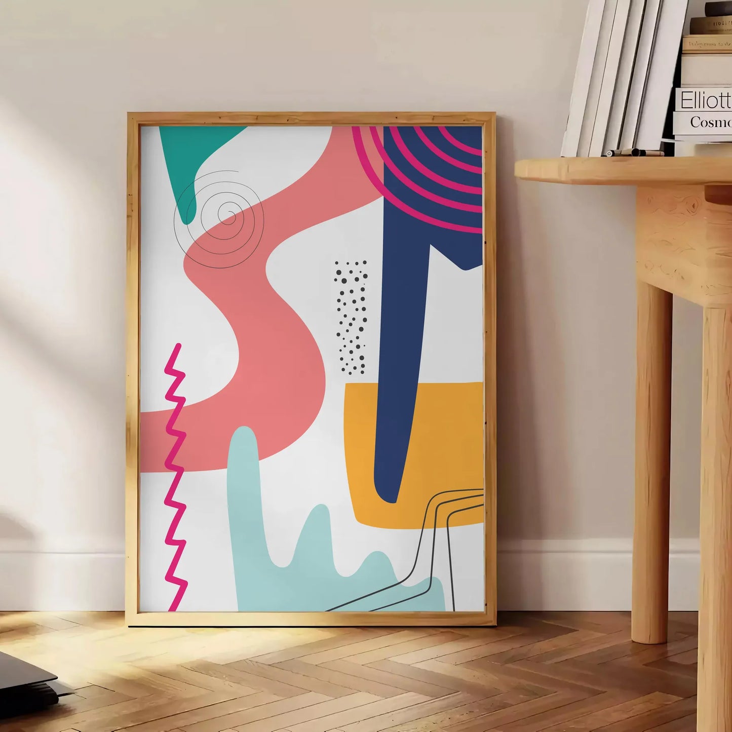 space boho abstract bohemian poster stunning print vibrant wall art ideal gift unique artwork decor frame versatile styling options