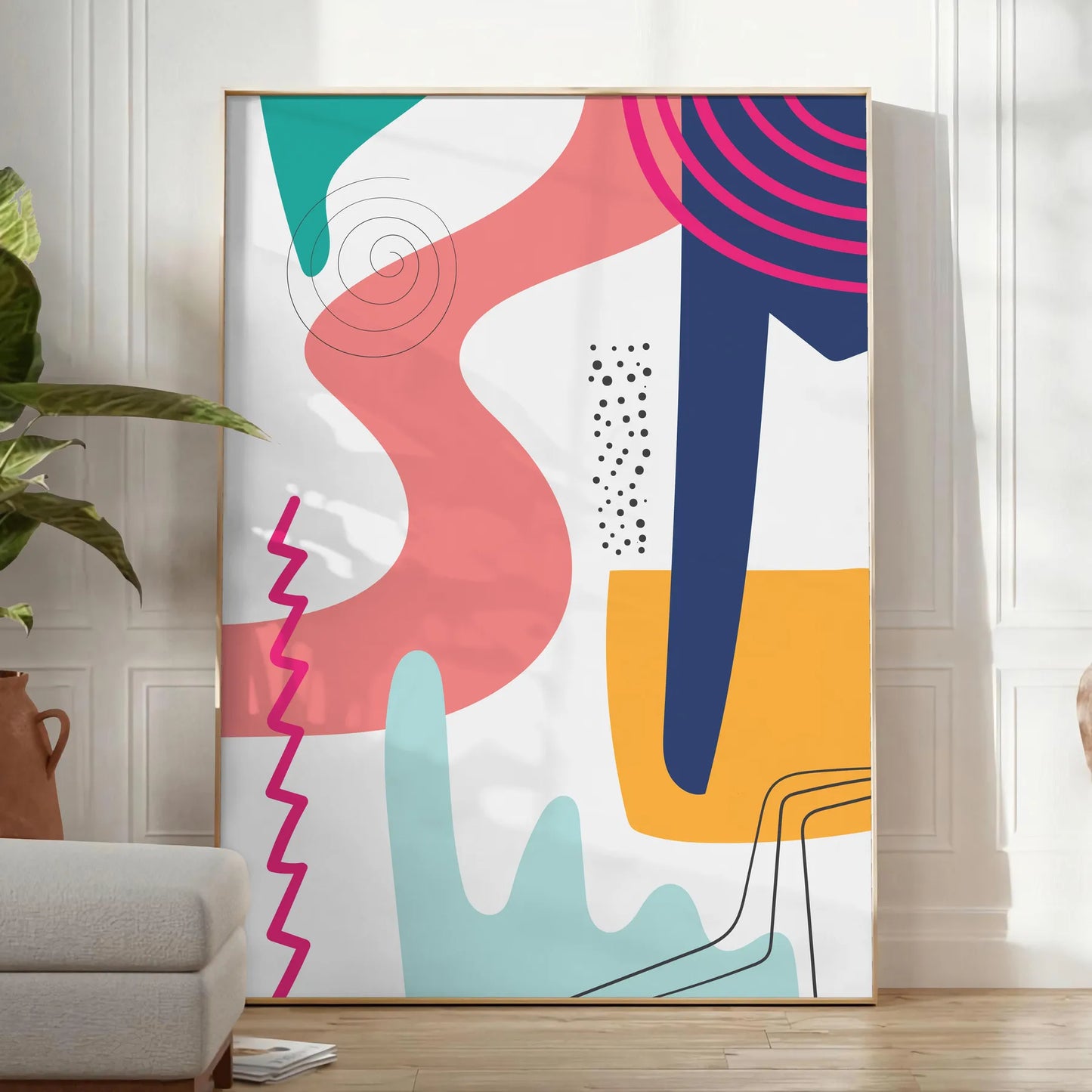 space boho abstract bohemian poster stunning print vibrant wall art ideal gift unique artwork decor frame versatile styling options