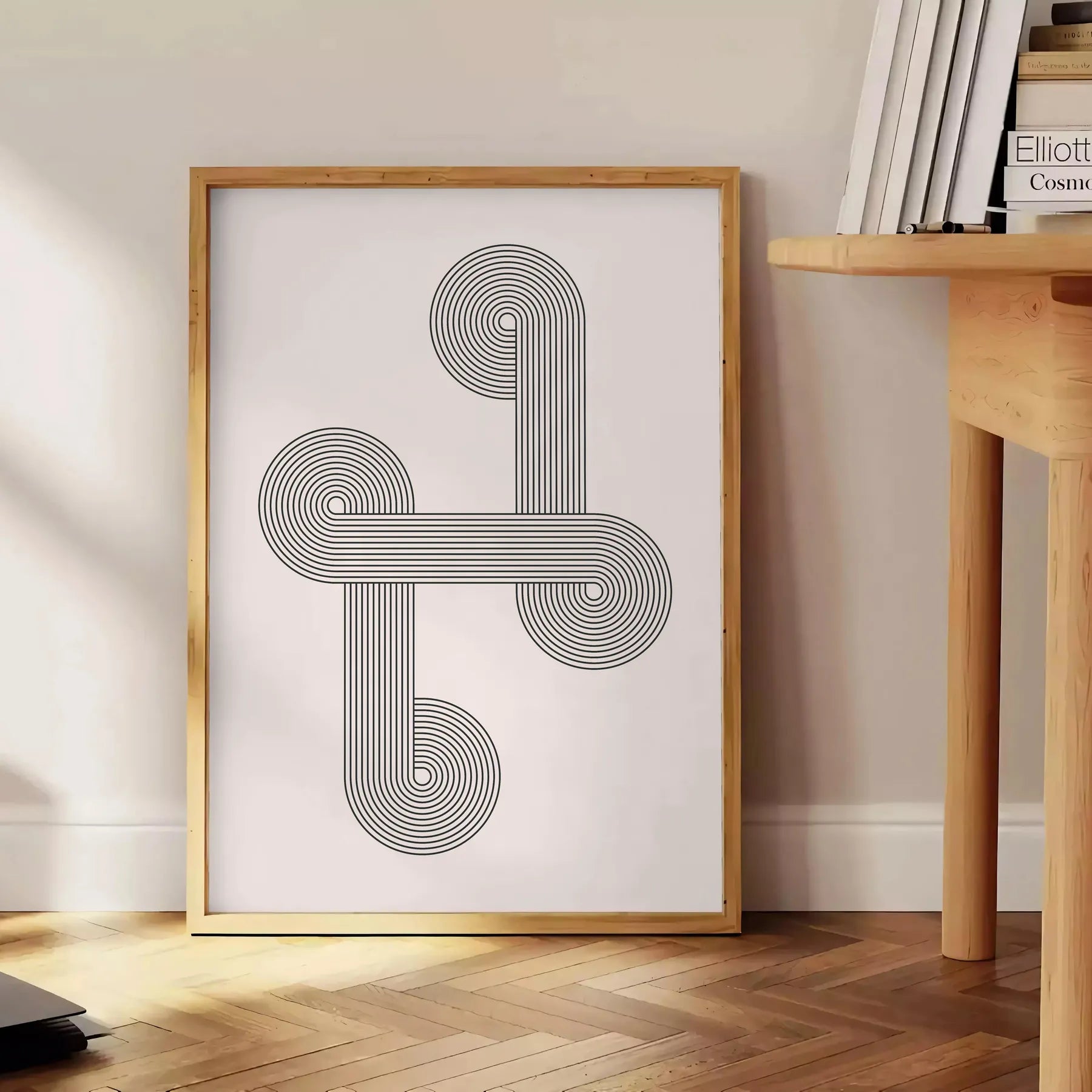 space Boho Chic Wall Art stunning abstract 12 poster serene gray green hues gift own home print elegance style room