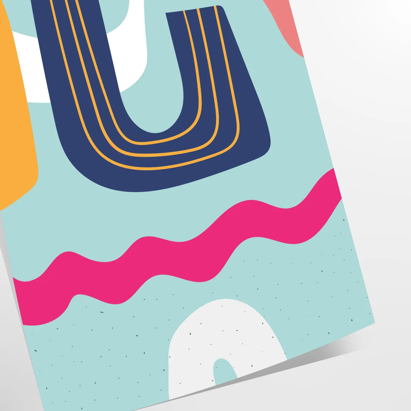 splash creativity space colorful boho wall art poster abstract design vibrant blue yellow hues stunning artwork perfect print lovers gift available sizes A4 cm A0