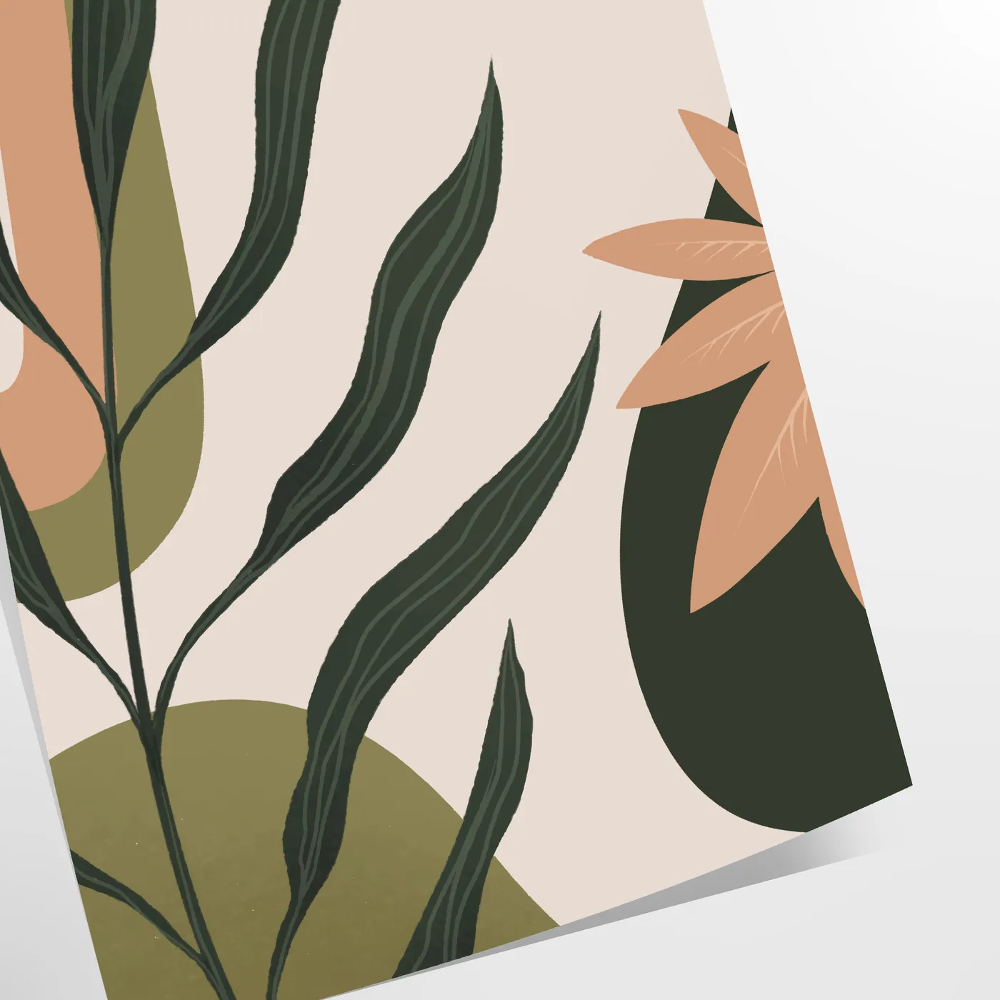 space Boho Art Wall poster abstract designs vibrant green orange hues stunning print modern bohemian touch room unique gift personal artwork